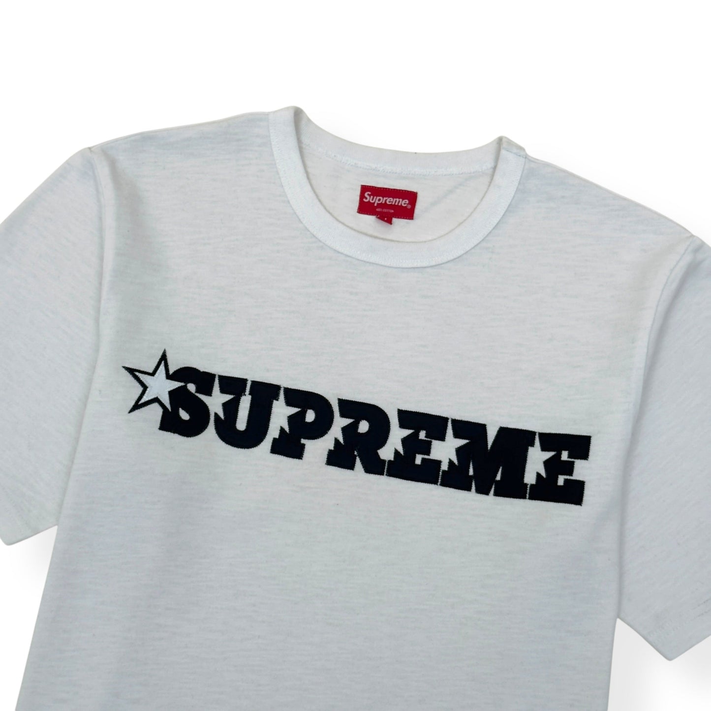 SUPREME STAR LOGO T-SHIRT WHITE / BLACK M | Medium, Black