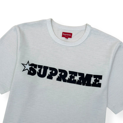 SUPREME STAR LOGO T-SHIRT WHITE / BLACK M | Medium, Black