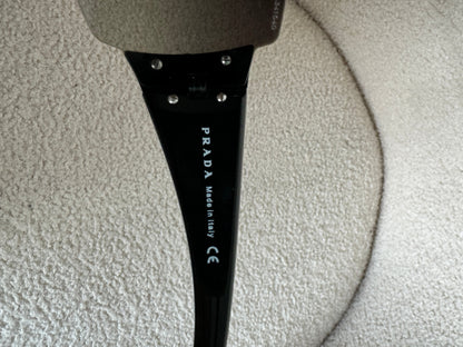 90s Prada Shield Sunglasses | O/S, Black