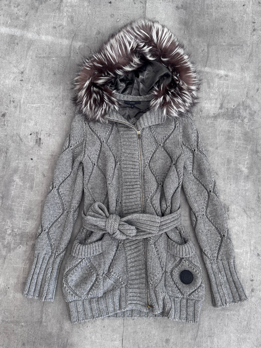 A/W 2009 Gucci by Frida Giannini Knit Fur Collar Coat | O/S, Multicoloured