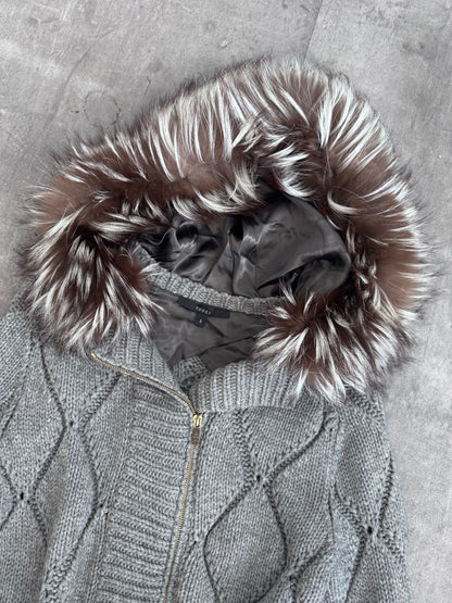 A/W 2009 Gucci by Frida Giannini Knit Fur Collar Coat | O/S, Multicoloured