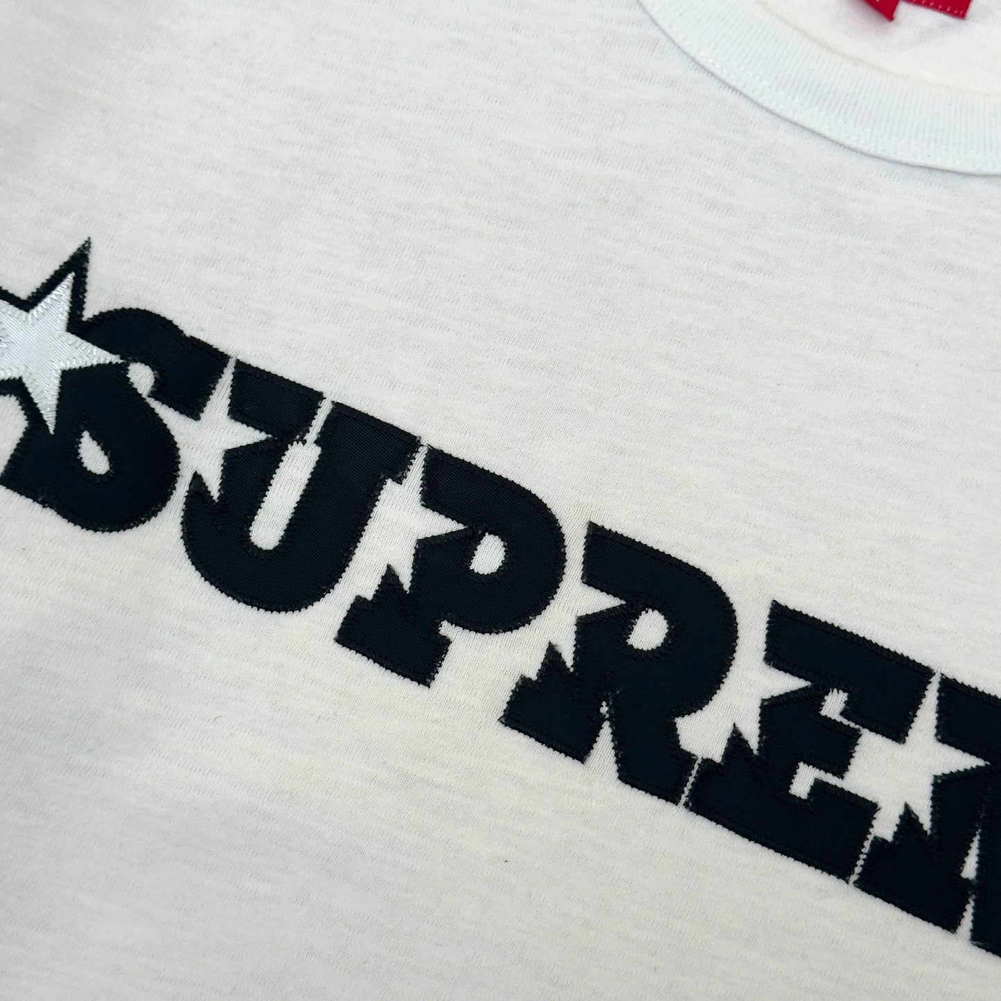 SUPREME STAR LOGO T-SHIRT WHITE / BLACK M | Medium, Black