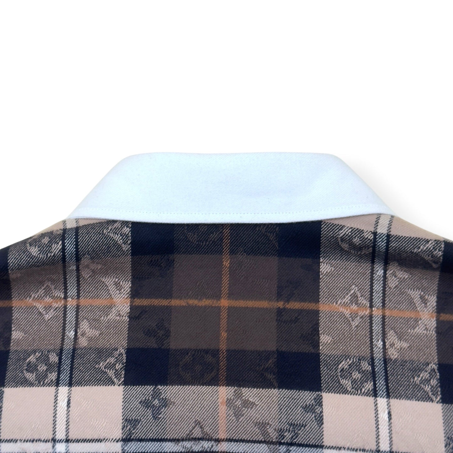 LOUIS VUITTON MONOGRAM PLAID FLANNEL SHIRT BROWN XXL | XXL, Brown