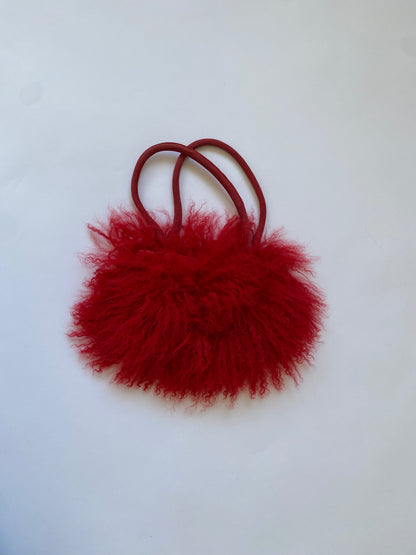 Vintage Fleeced Bag in Red