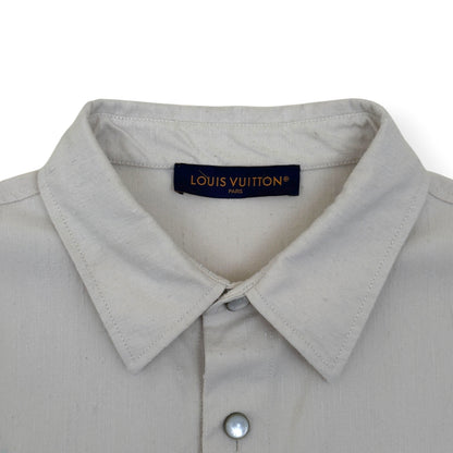 LOUIS VUITTON SILK-BLEND SHORT-SLEEVE SHIRT ECRU XXL | XXL, Ecru