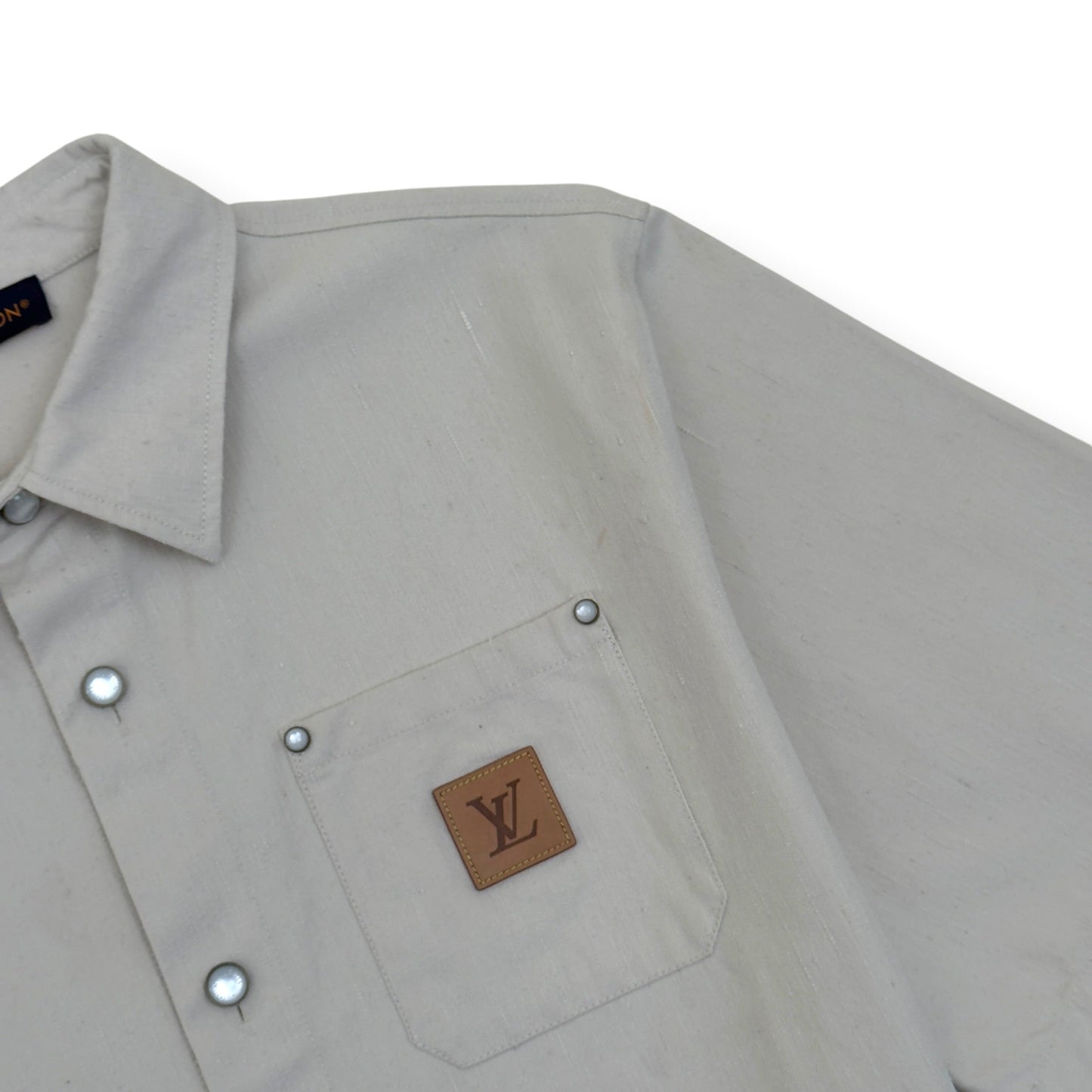 LOUIS VUITTON SILK-BLEND SHORT-SLEEVE SHIRT ECRU XXL | XXL, Ecru