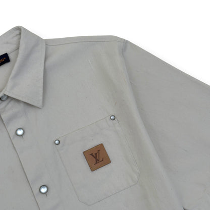 LOUIS VUITTON SILK-BLEND SHORT-SLEEVE SHIRT ECRU XXL | XXL, Ecru