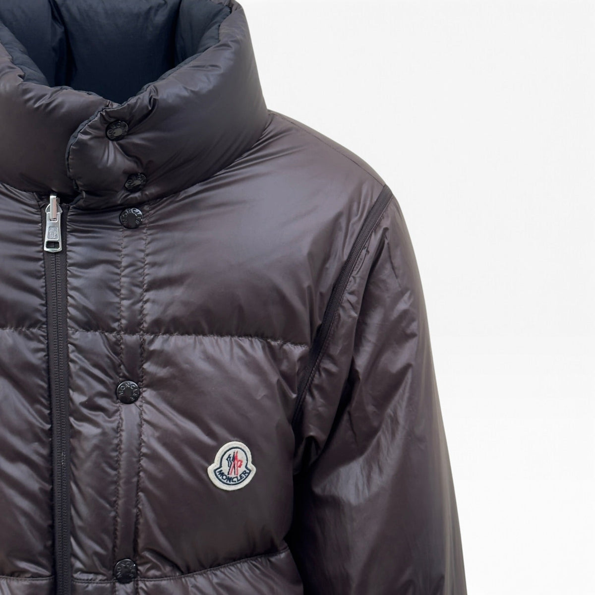 MONCLER VERONE REVERSIBLE DOWN PUFFER JACKET BROWN / BLACK 3 / M | Medium, Black