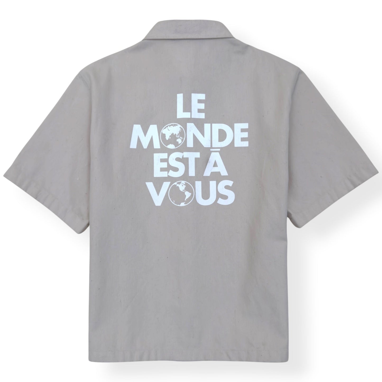 LOUIS VUITTON SILK-BLEND SHORT-SLEEVE SHIRT ECRU XXL | XXL, Ecru
