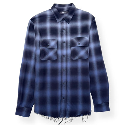 AMIRI DIP-DYED CHECKED COTTON-FLANNEL SHIRT BLUE / NAVY S | Small, Blue