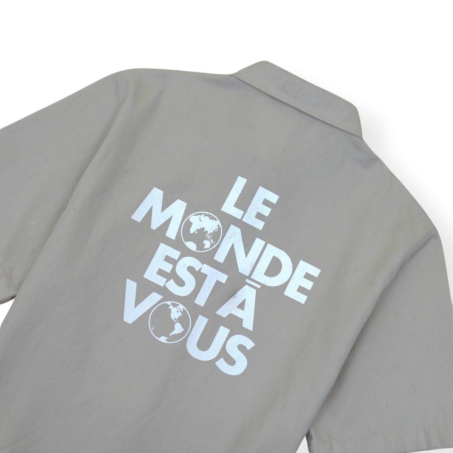 LOUIS VUITTON SILK-BLEND SHORT-SLEEVE SHIRT ECRU XXL | XXL, Ecru