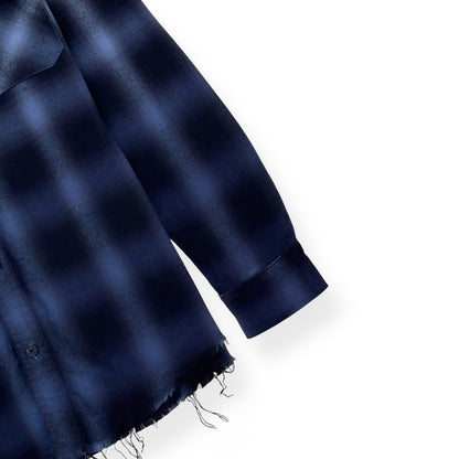 AMIRI DIP-DYED CHECKED COTTON-FLANNEL SHIRT BLUE / NAVY S | Small, Blue