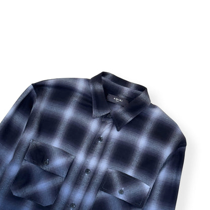 AMIRI DIP-DYED CHECKED COTTON-FLANNEL SHIRT BLUE / NAVY S | Small, Blue