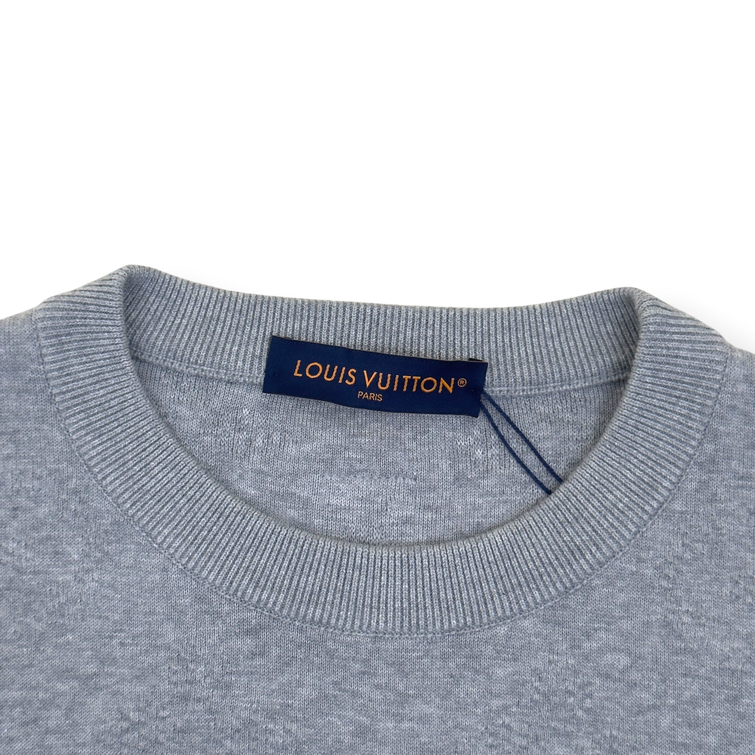 LOUIS VUITTON SAFARI MONOGRAM POINTED PULLOVER GREY XXL | XXL