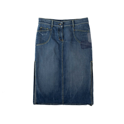 Armani Jeans Midi Split Denim Skirt