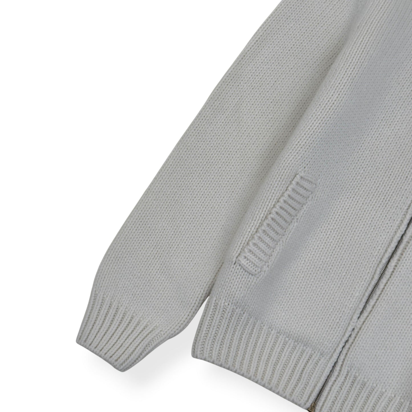 LOUIS VUITTON DAMIER ZIP-THROUGH INTARSIA KNIT JACKET ECRU XXL | XXL, Ecru