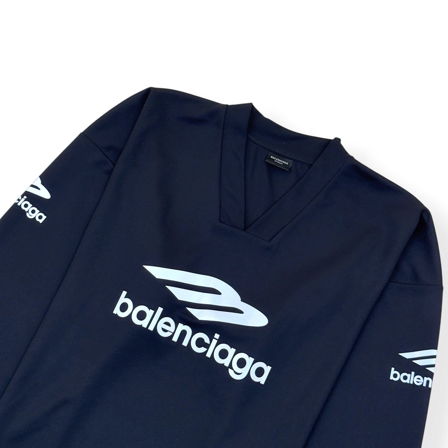 BALENCIAGA SKIWEAR OVERSIZED 3B SPORTS ICON LONG SLEEVE T-SHIRT BLACK M | Medium, Black