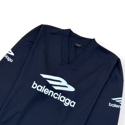 BALENCIAGA SKIWEAR OVERSIZED 3B SPORTS ICON LONG SLEEVE T-SHIRT BLACK M | Medium, Black