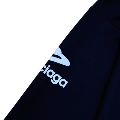 BALENCIAGA SKIWEAR OVERSIZED 3B SPORTS ICON LONG SLEEVE T-SHIRT BLACK M | Medium, Black