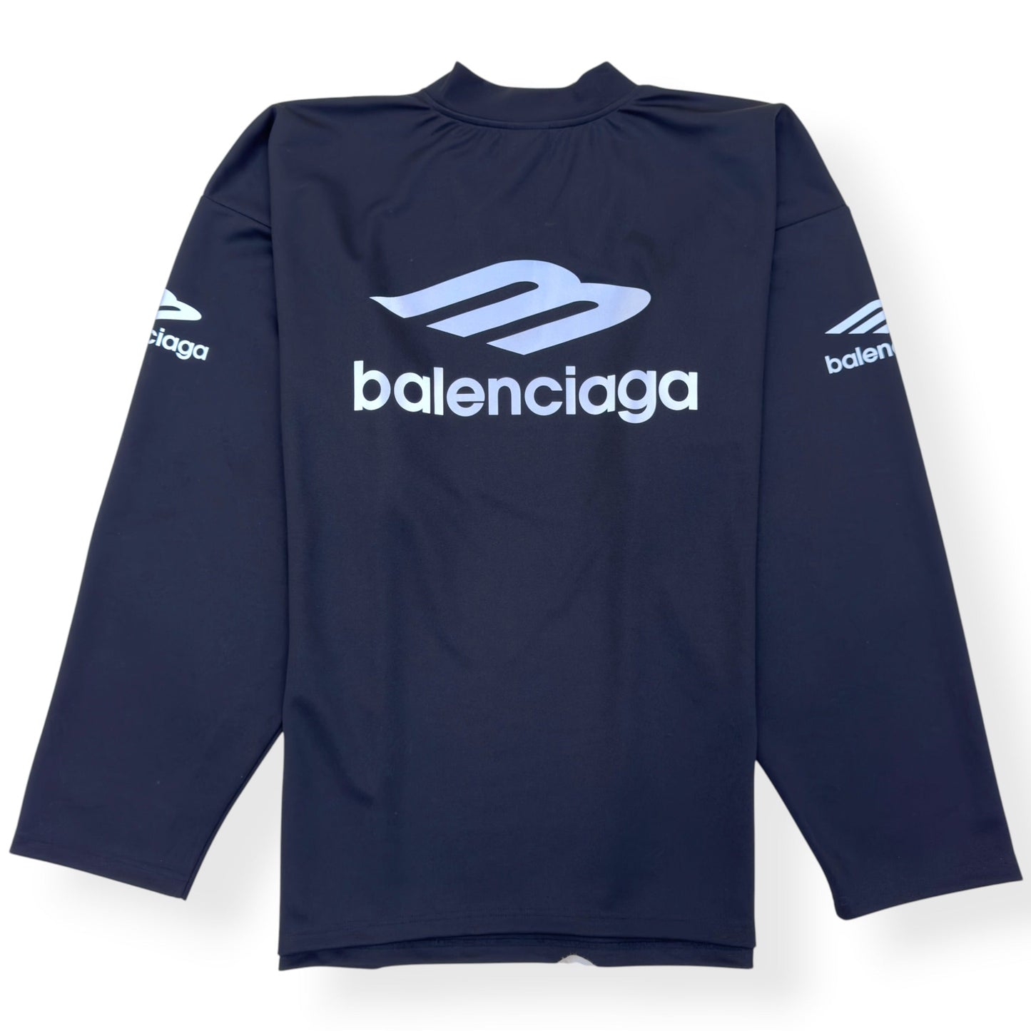 BALENCIAGA SKIWEAR OVERSIZED 3B SPORTS ICON LONG SLEEVE T-SHIRT BLACK M | Medium, Black