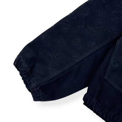 LOUIS VUITTON MONOGRAM DENIM JACQUARD ZIP-UP HOODIE JACKET BLACK 54 / XL | XL, Black