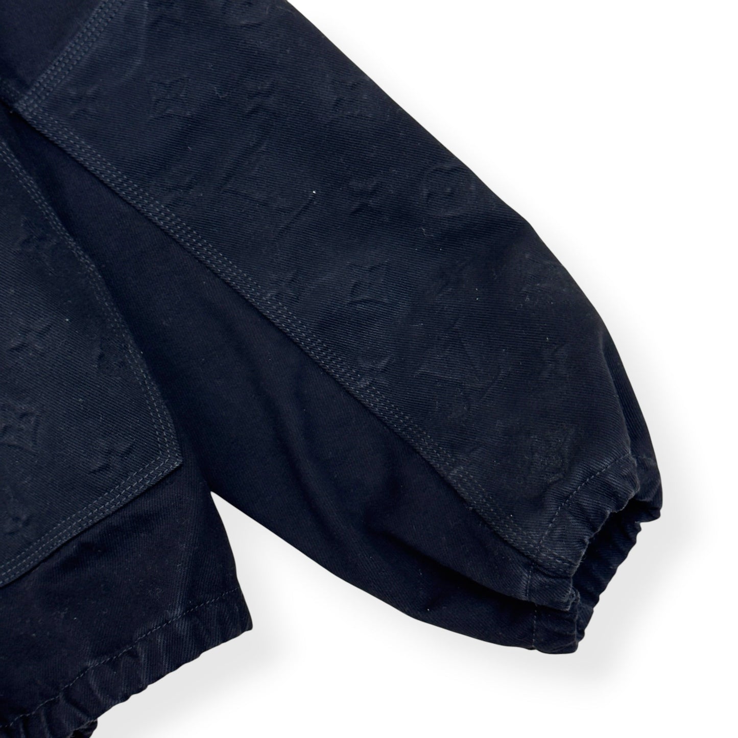 LOUIS VUITTON MONOGRAM DENIM JACQUARD ZIP-UP HOODIE JACKET BLACK 54 / XL | XL, Black