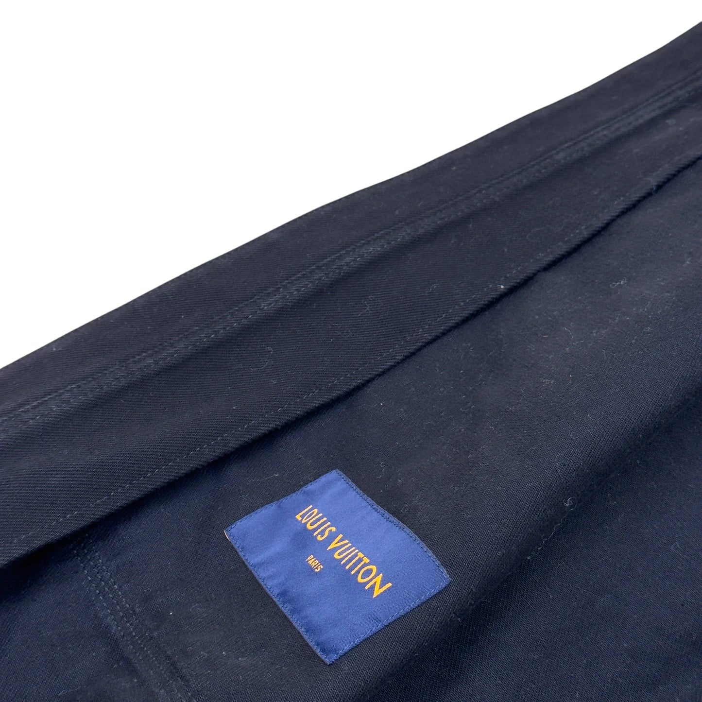 LOUIS VUITTON MONOGRAM DENIM JACQUARD ZIP-UP HOODIE JACKET BLACK 54 / XL | XL, Black
