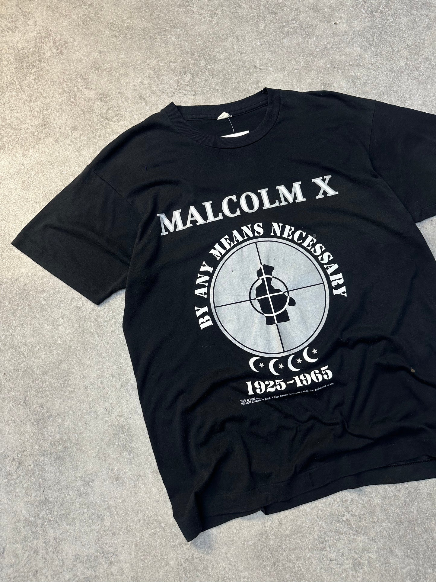 Rare 1992 Malcolm X Single Stitch Tee