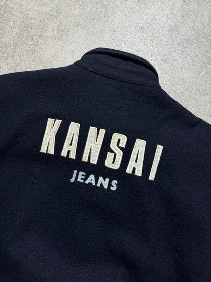 Kansai Jeans Logo Embroidered Wool Blended Jacket