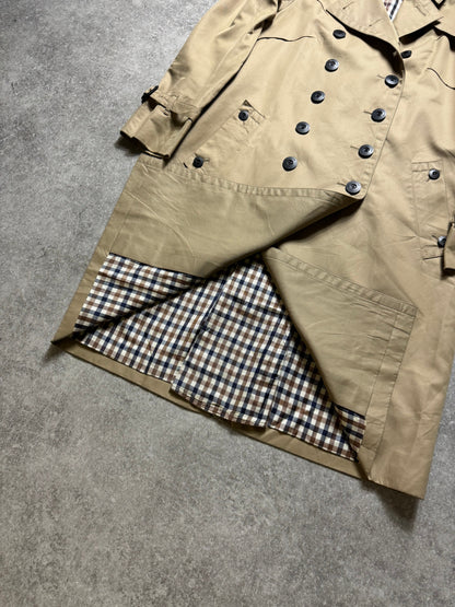 Aquascutum Beige Double-Brested Trench