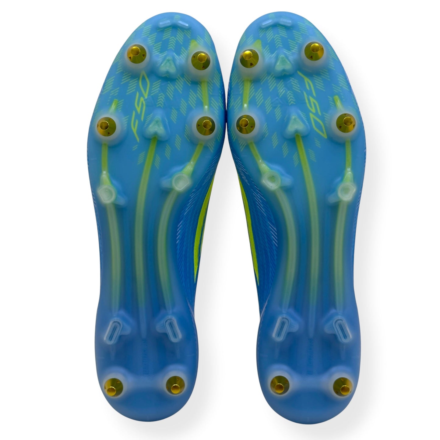 ADIDAS F50 ELITE LL SG FOOTBALL BOOTS BLUE / YELLOW UK10.5 | UK 10.5, Blue