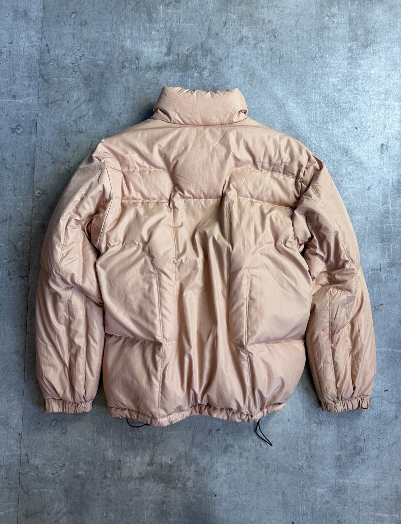 Balenciaga Embroidered Logo Beige Puffer Jacket