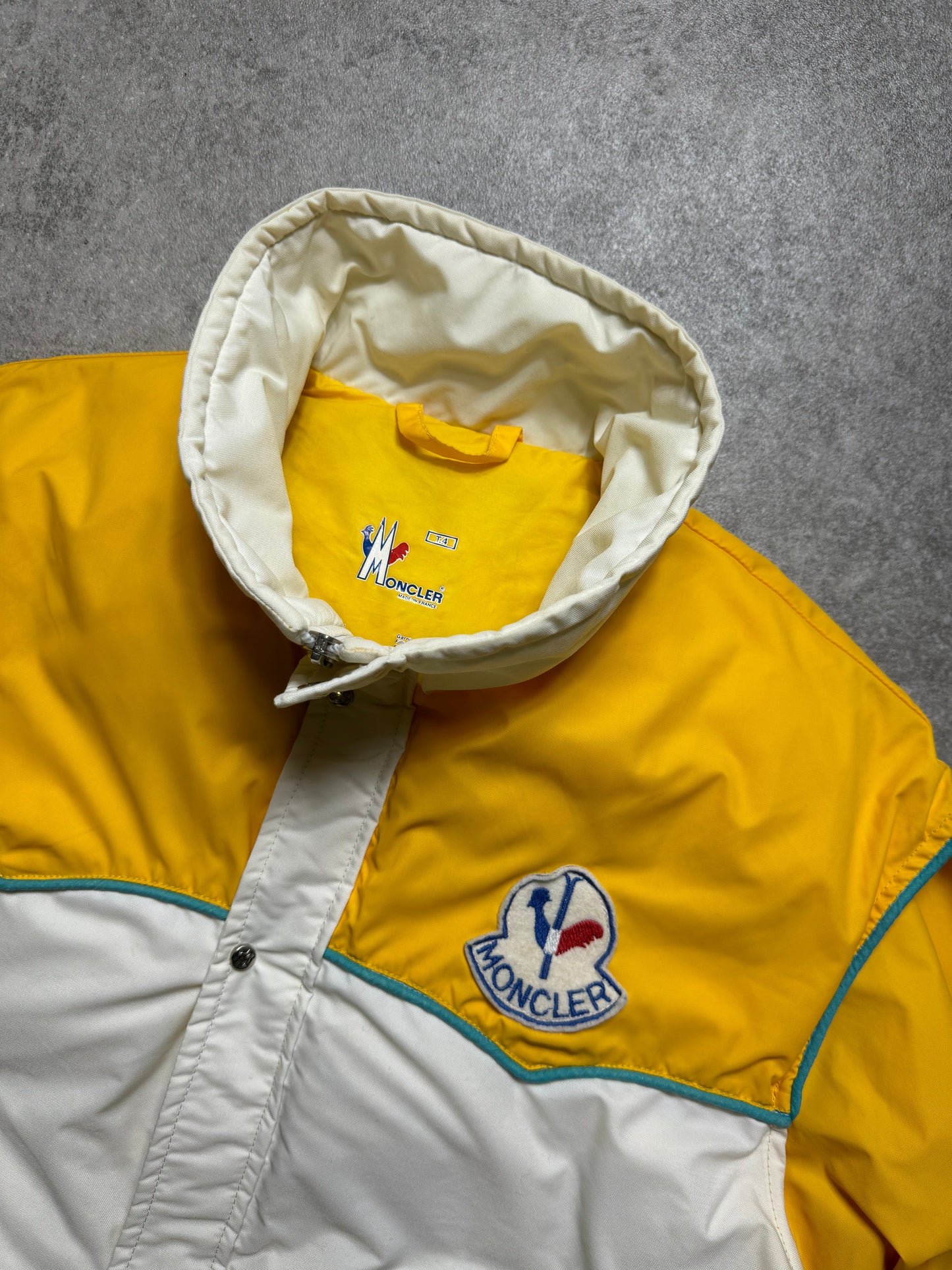 Moncler 80s Two Tone Detachable Sleeve Puffer Jacket