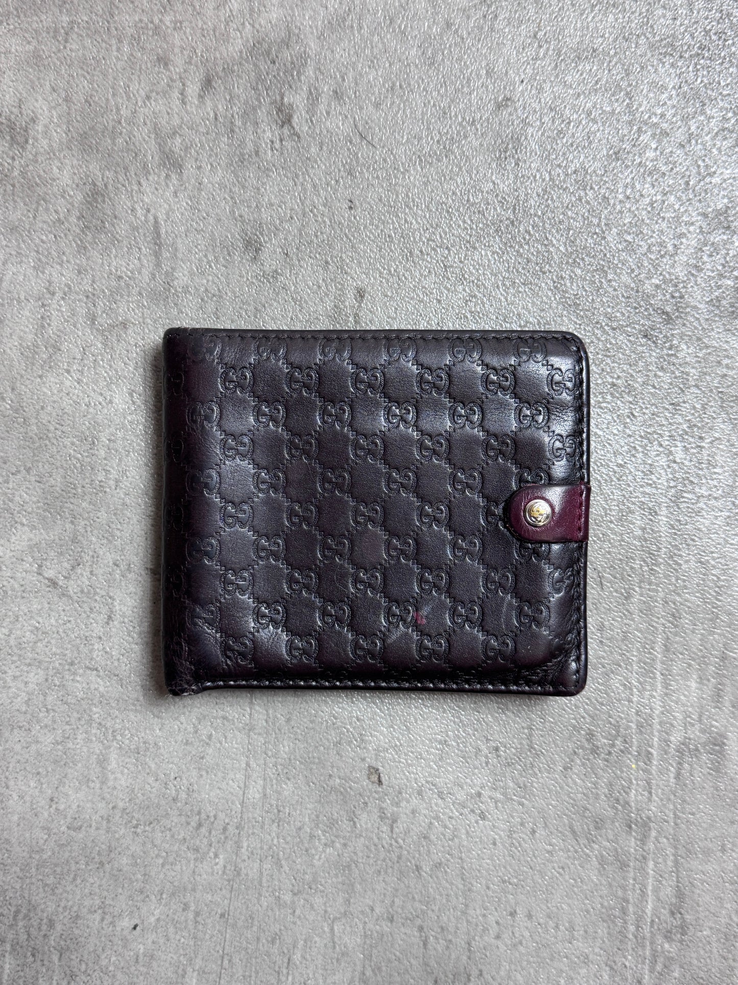 Gucci GG Black Monogram Leather Bifold Wallet