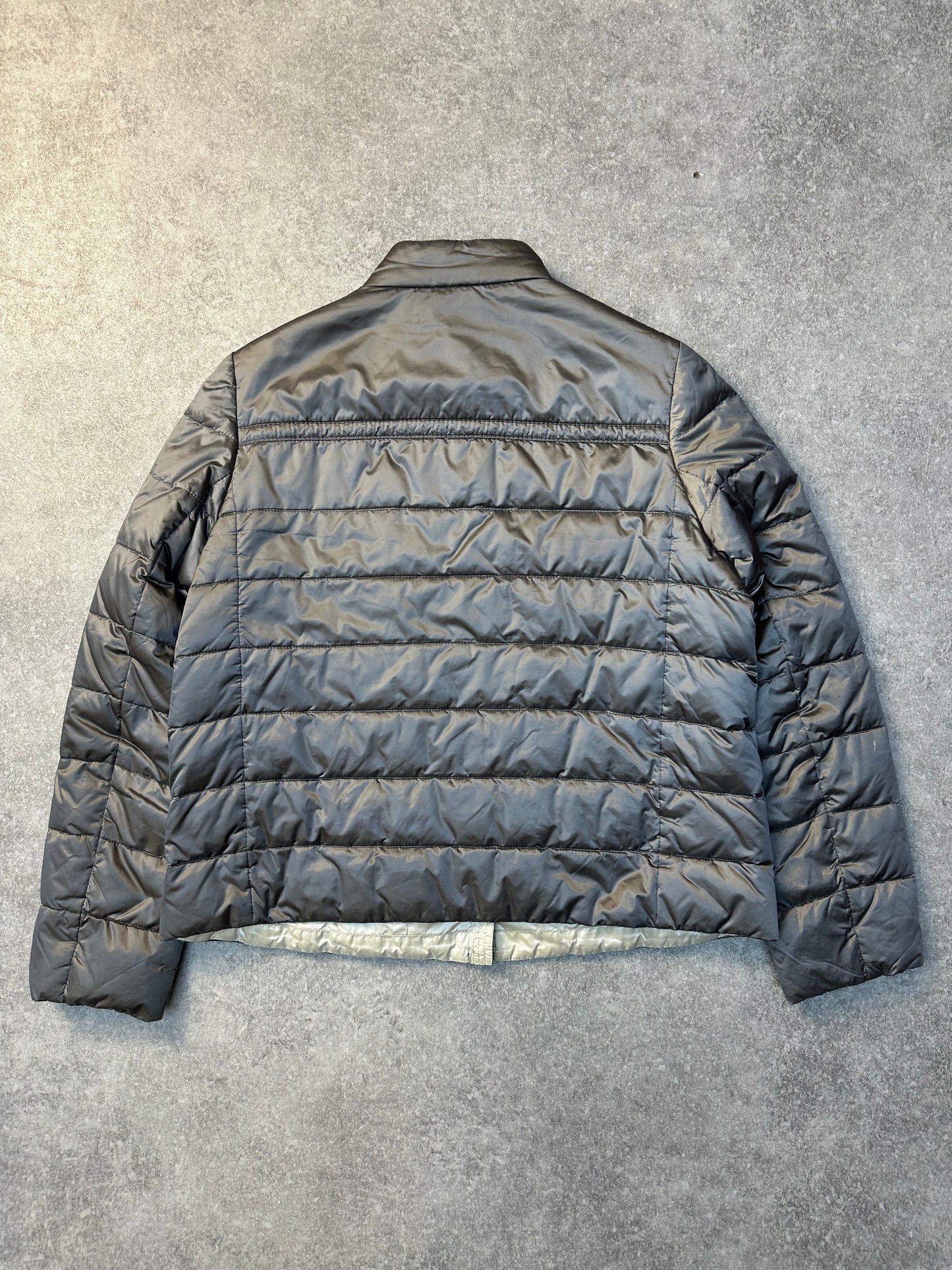 Prada Logo Plaque Quilted Puffer Jacket