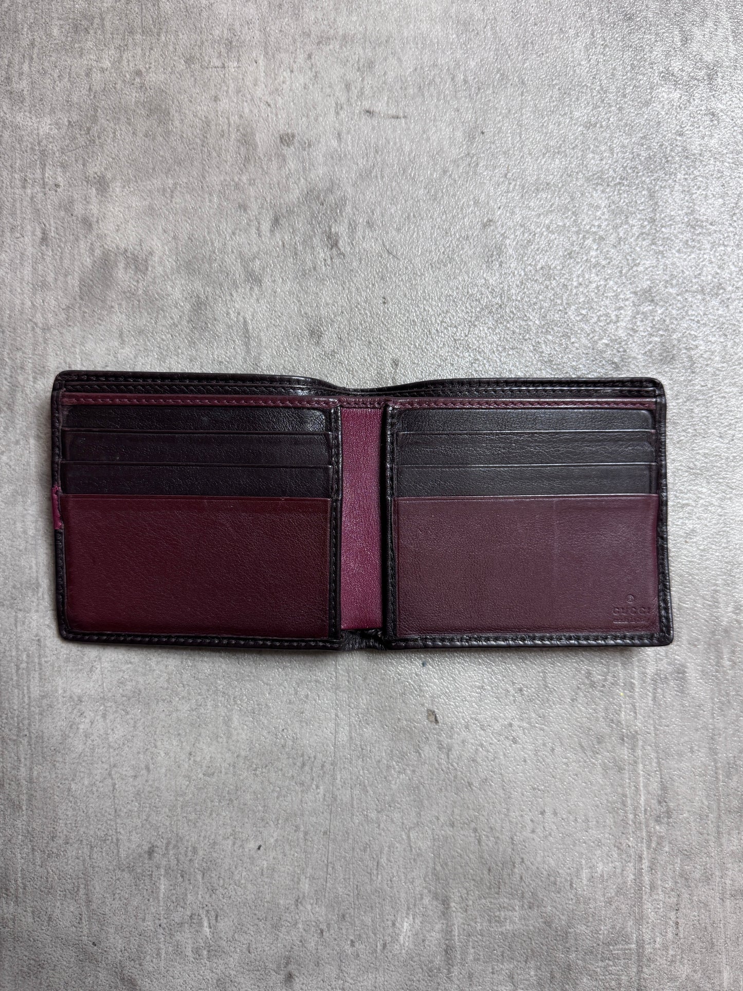 Gucci GG Black Monogram Leather Bifold Wallet