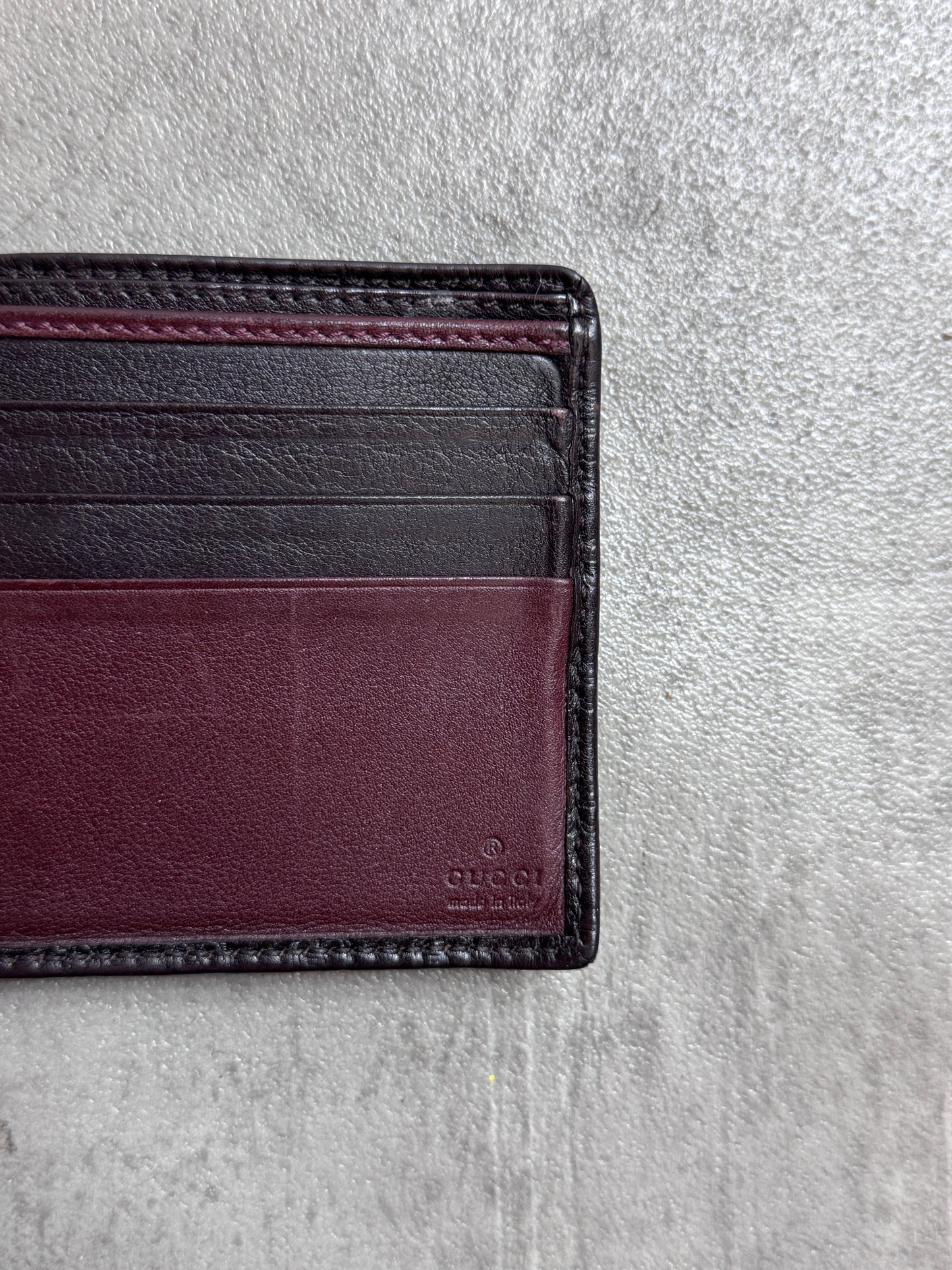 Gucci GG Black Monogram Leather Bifold Wallet