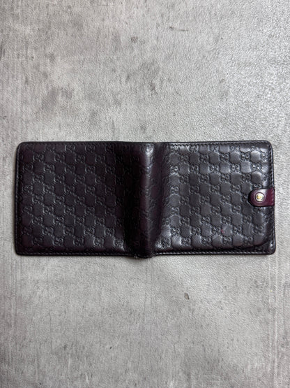 Gucci GG Black Monogram Leather Bifold Wallet