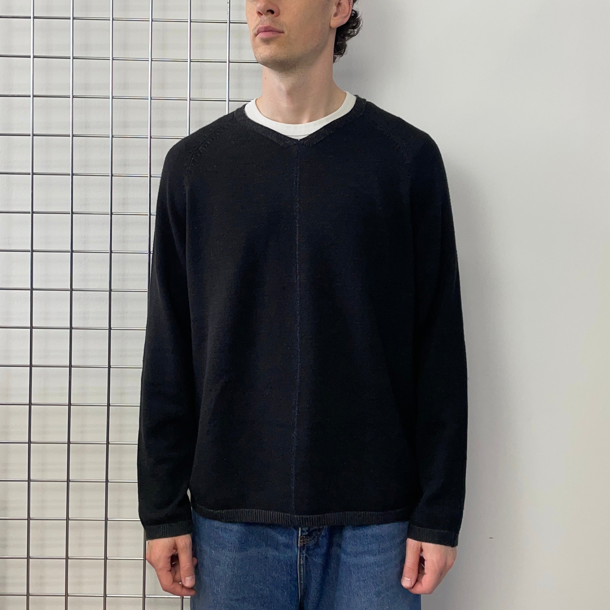 トップス armani jeans ds knit Black XL italy Known Source