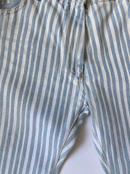 2013 Off-White Painted Striped Jeans