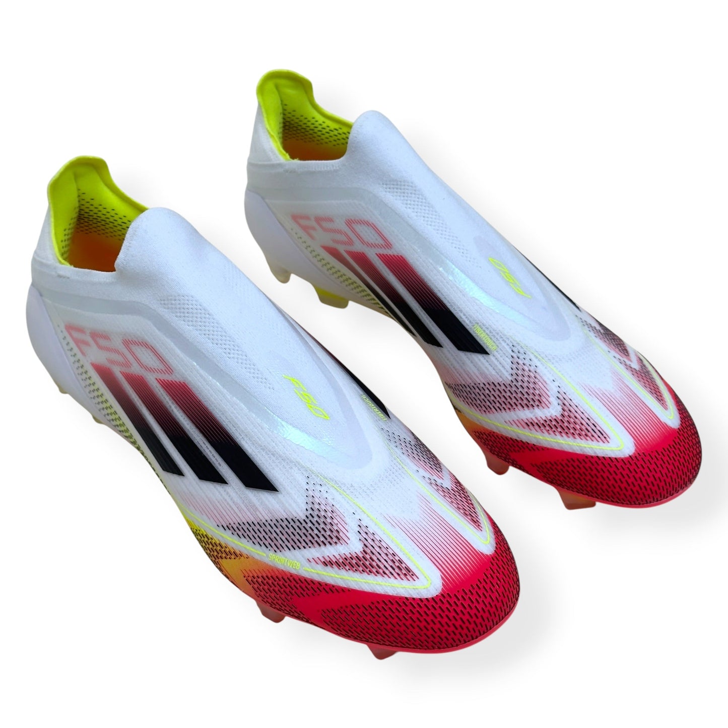 ADIDAS F50 ELITE LL FG FOOTBALL BOOTS WHITE / RED / YELLOW UK10.5 | UK 10.5, Multicoloured