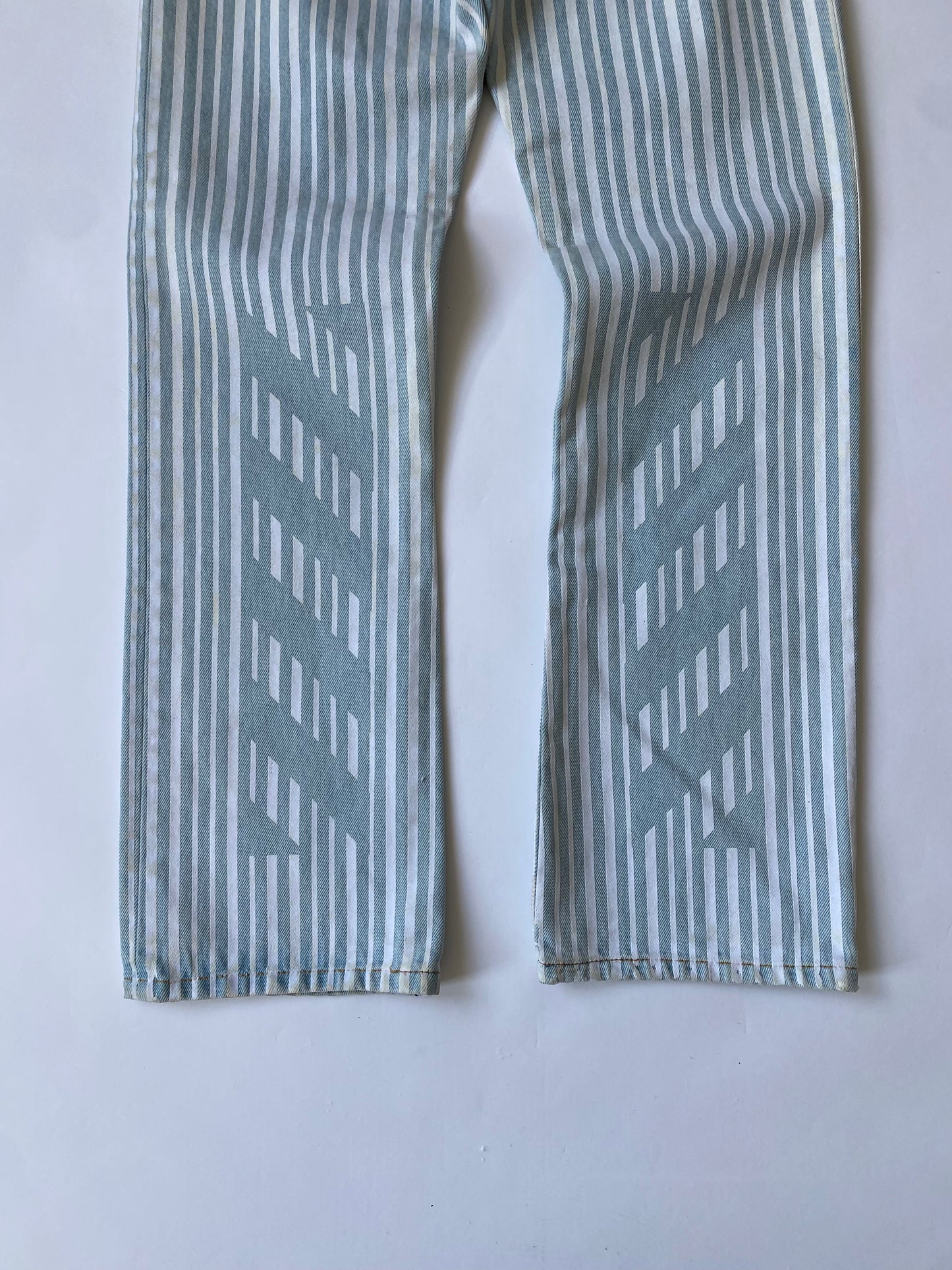 2013 Off-White Painted Striped Jeans
