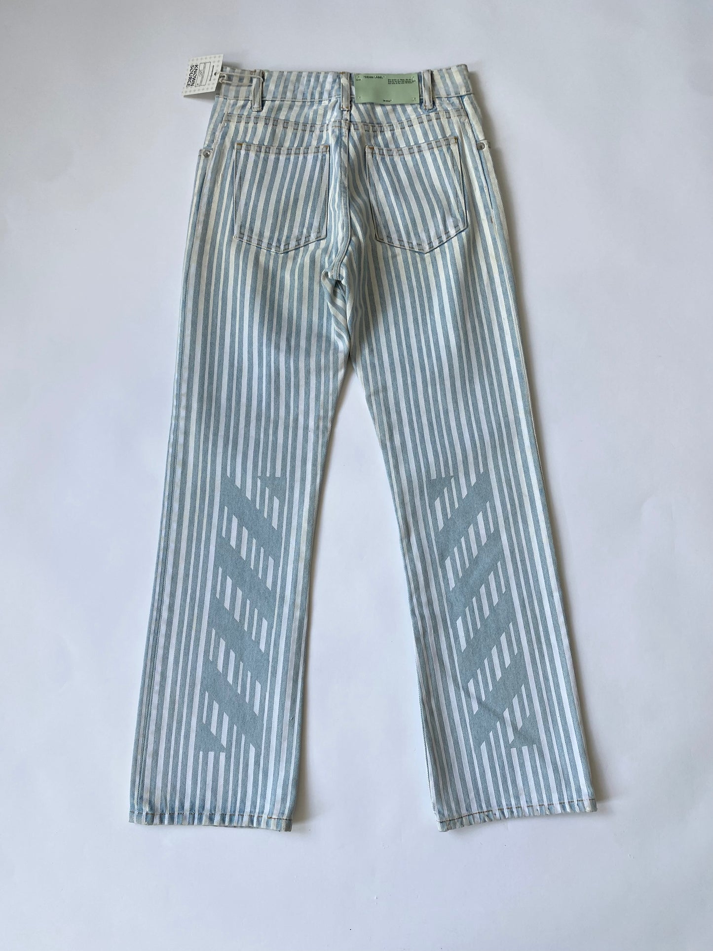 2013 Off-White Painted Striped Jeans