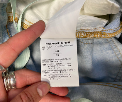 2013 Off-White Painted Striped Jeans