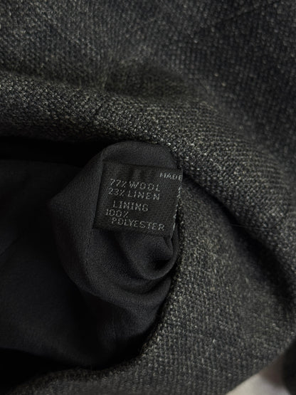 1999 Prada Milano Grey Linen Blend Cropped Woven Blazer