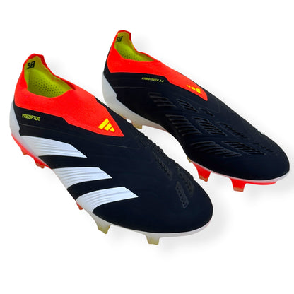 ADIDAS PREDATOR ELITE LL FG FOOTBALL BOOTS BLACK / RED UK10.5 | UK 10.5, Black