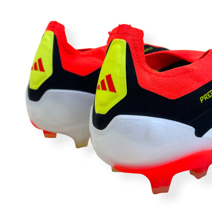 ADIDAS PREDATOR ELITE LL FG FOOTBALL BOOTS BLACK / RED UK10.5 | UK 10.5, Black