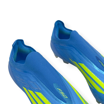 ADIDAS F50 ELITE LL FG FOOTBALL BOOTS BLUE / YELLOW UK10.5 | UK 10.5, Blue