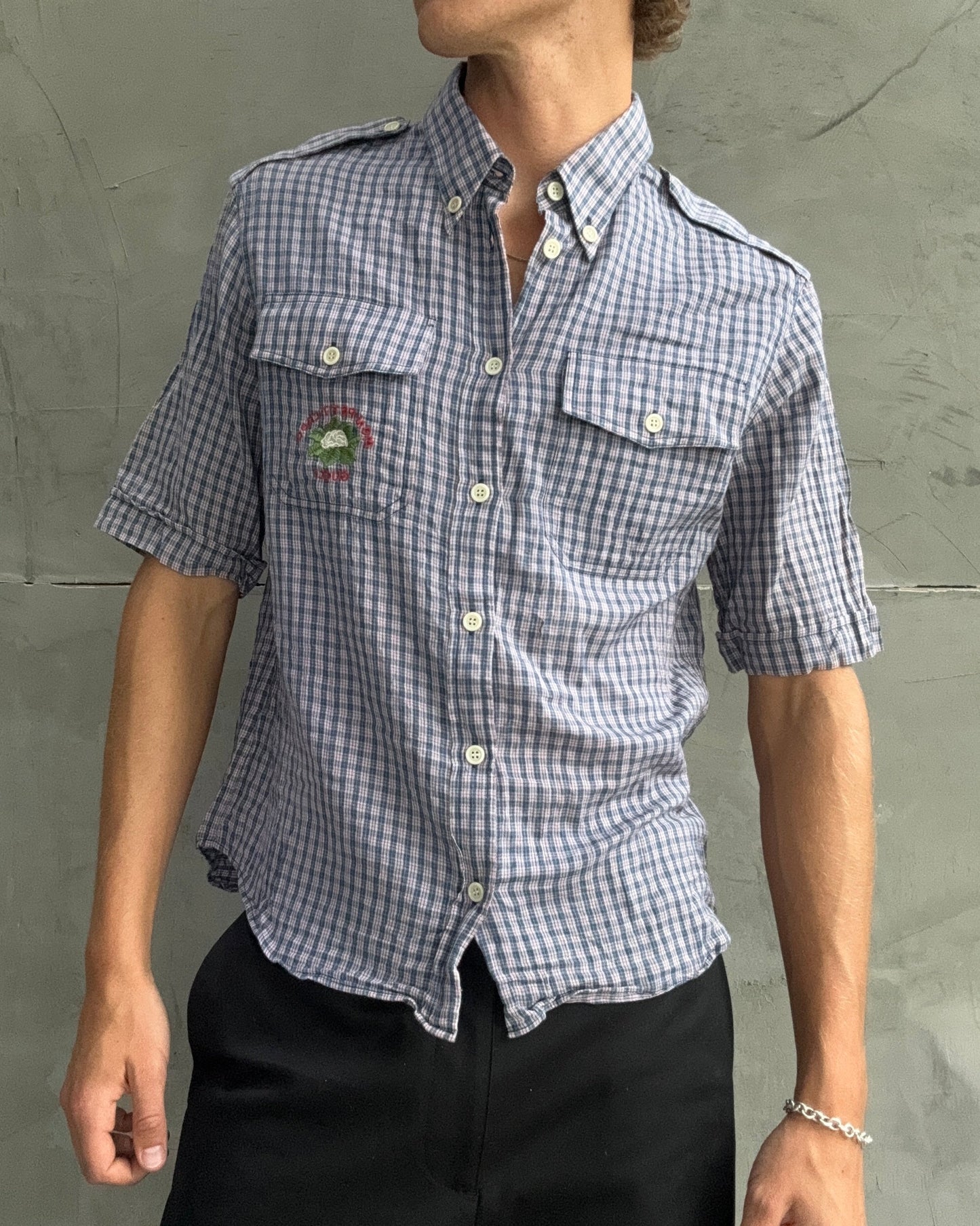 Gucci AW20 'Mon Petit Chou' Checkered Short Sleeve Shirt - M