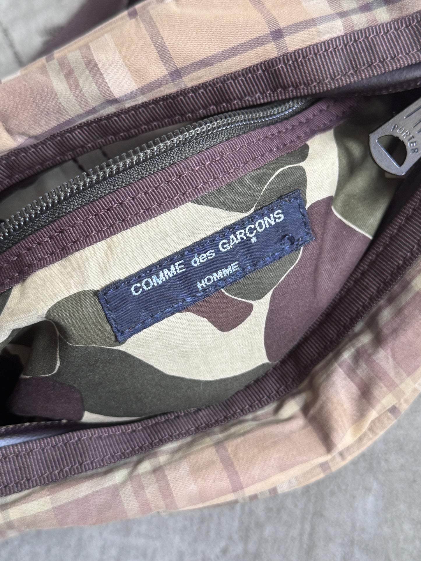 Comme Des Garçons x Head Porter Yoshida Check Utility Bag (Sold As Seen)